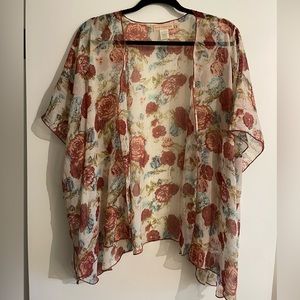 Band of Gypsies Floral Sheer Kimono